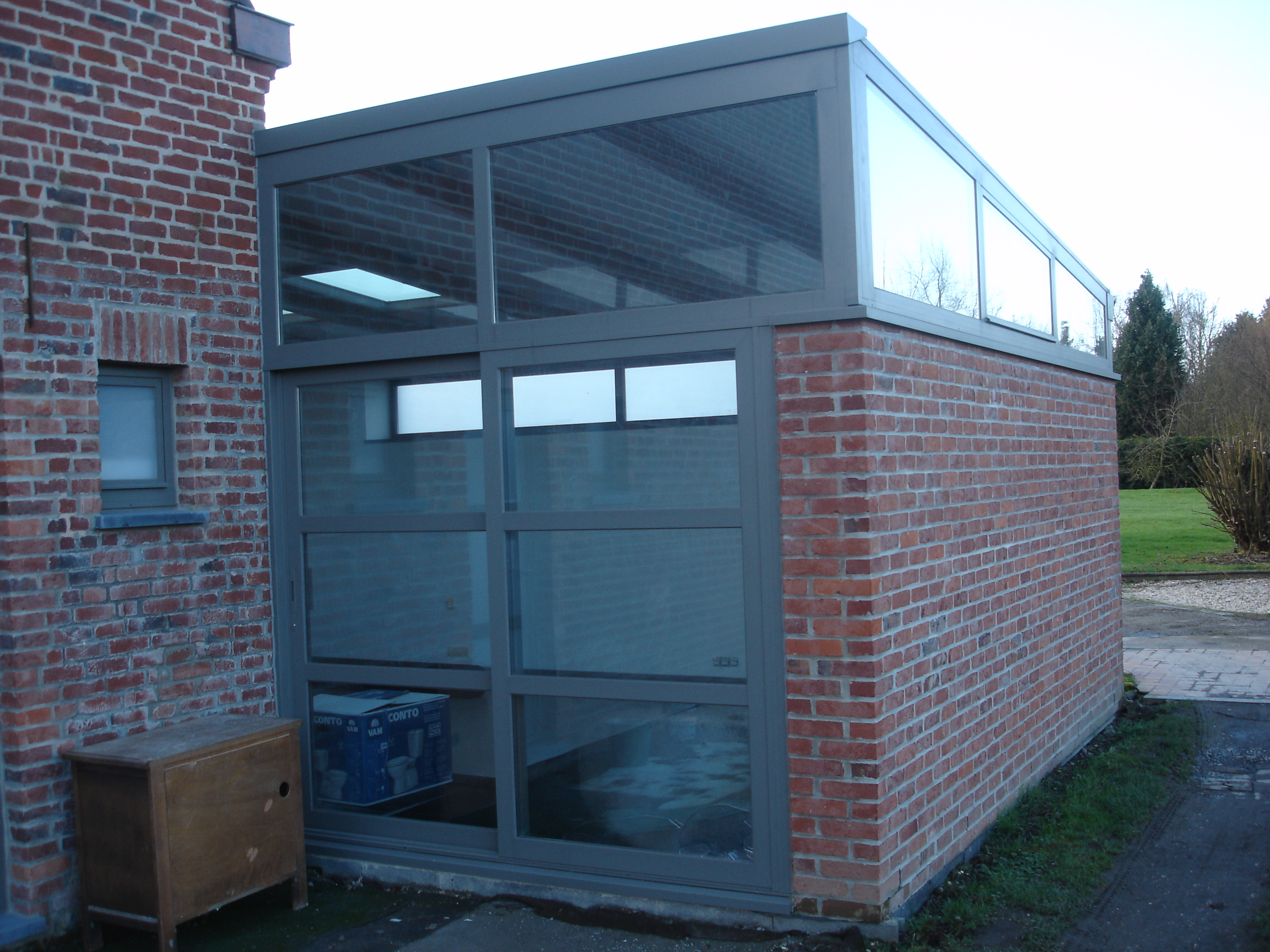 Extension briques  toiture bac acier